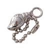 Silvery Conch Bowknot Keychain Lovely Decorations Keyring Ornament Backpack Phone Case Charm Pendant Gift for Girls Women
