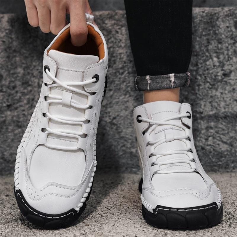 38-48 Men’s Boots High Top Leather Shoes Outdoor Large Size Autumn/winter Handmade Ankle Boots