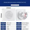 Airmate Kitchen Exhaust Fan Window Glass Wall-Mounted Ventilator Bathroom Ventilating Fan Strong Mute For Home