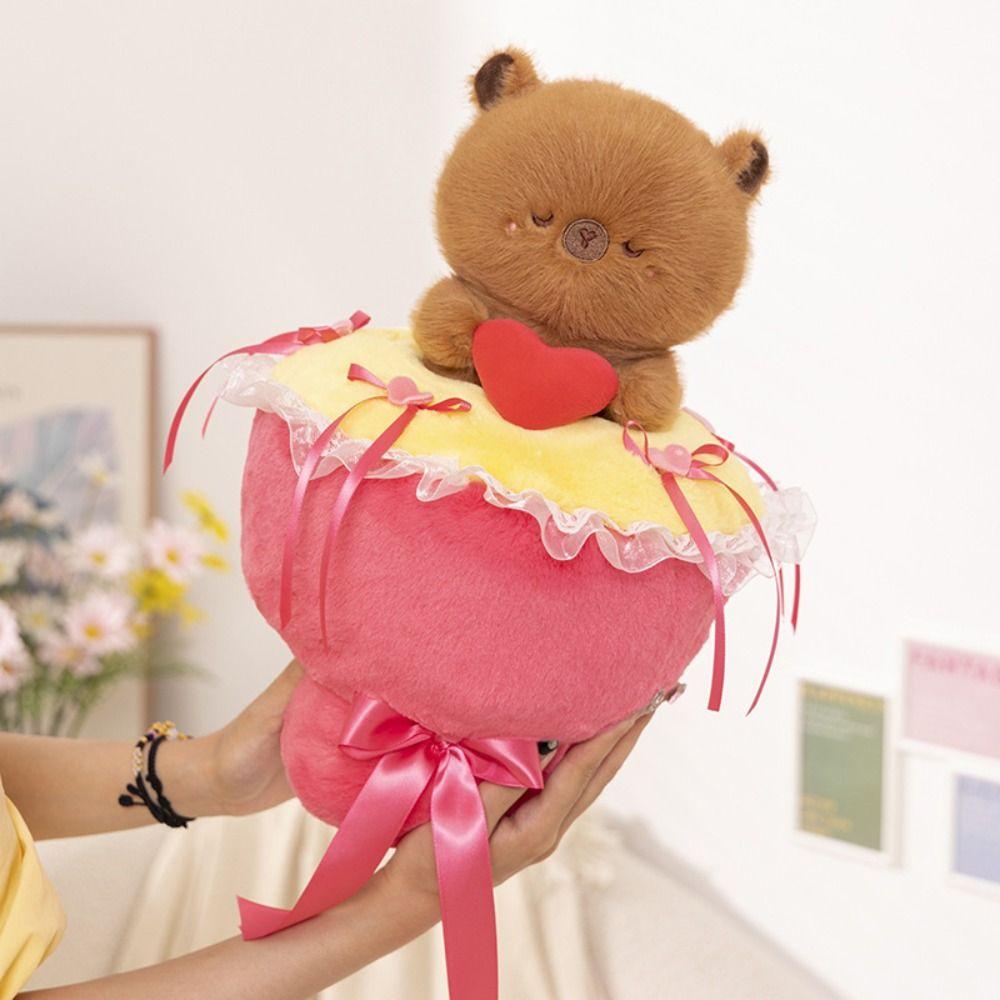 Handmade Panda Bouquet Plush Toys Cartoon Animal Animal Bridal Bouquet  Holiday Gifts