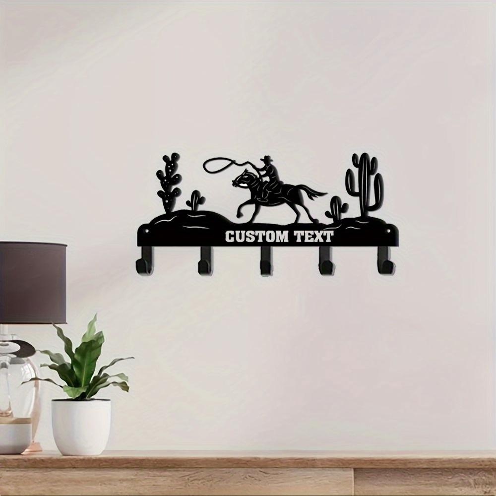 Unique Handmade Custom Desert Landscape Metal Wall Art Cactus Cowboy Home Decor