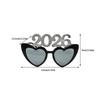 New Years Glasses Heart-Shaped Decoration New Year Party Glasses For Holiday Masquerade Carnivals Teen Adults Celebration Party