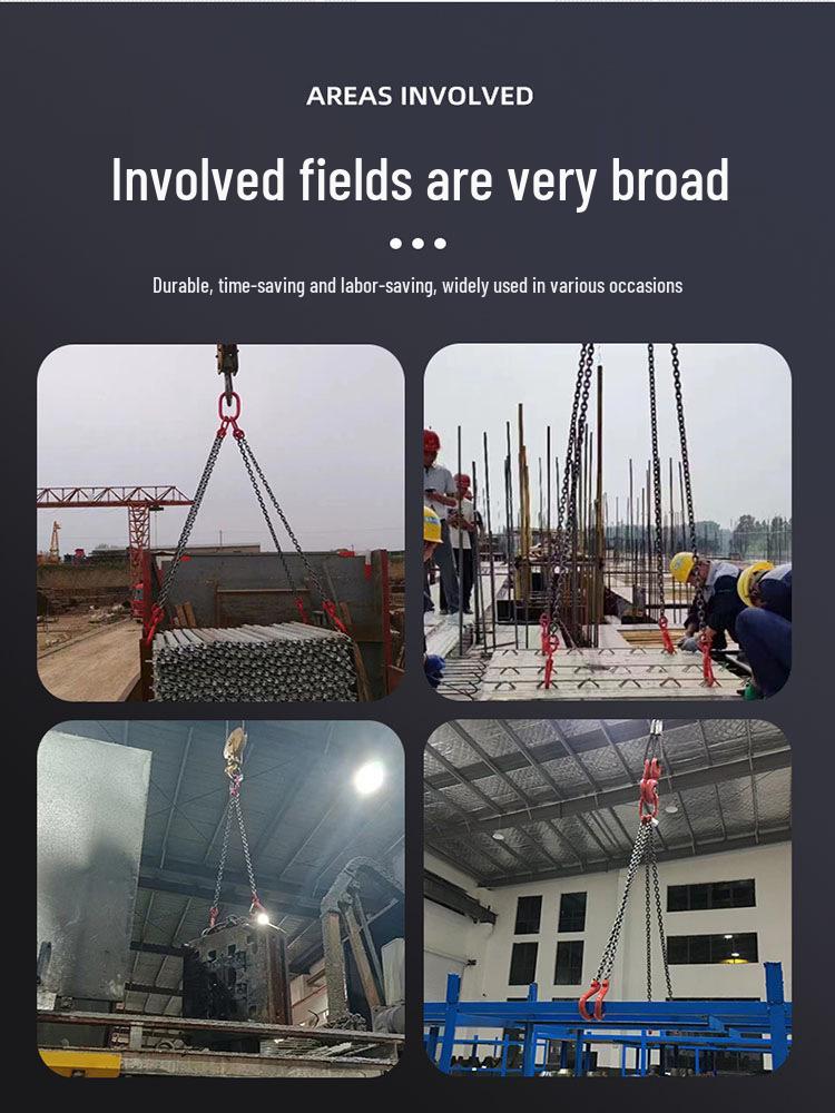 G80 Manganese Steel Lifting Sling with Crane Hook and Hoisting Ring