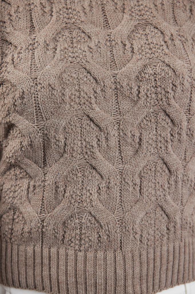 Damen-Pullover im eleganten Stil, Nerz-Strickpullover mit hohem Kragen und kurzem Schnitt