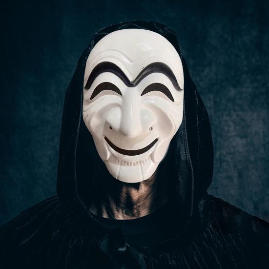 Cosplay Face Cover Breathable Hobby Realistic Comfortable Simulation Decorative Creative Movie Character Halloween Dali Ghost Masque Home Use