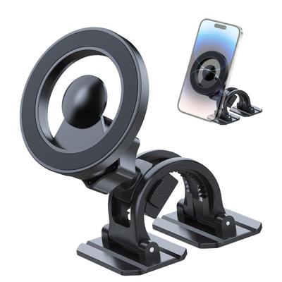 Car Folding Phone Holder Magnetic Suction Car Phone Mount Foldable 360 Degree Stand Universal Adhesive Rotating Phone Holder