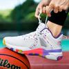 Herren Bequeme Ultraweiche Basketballschuhe und Atmungsaktive Schnür-Sneaker