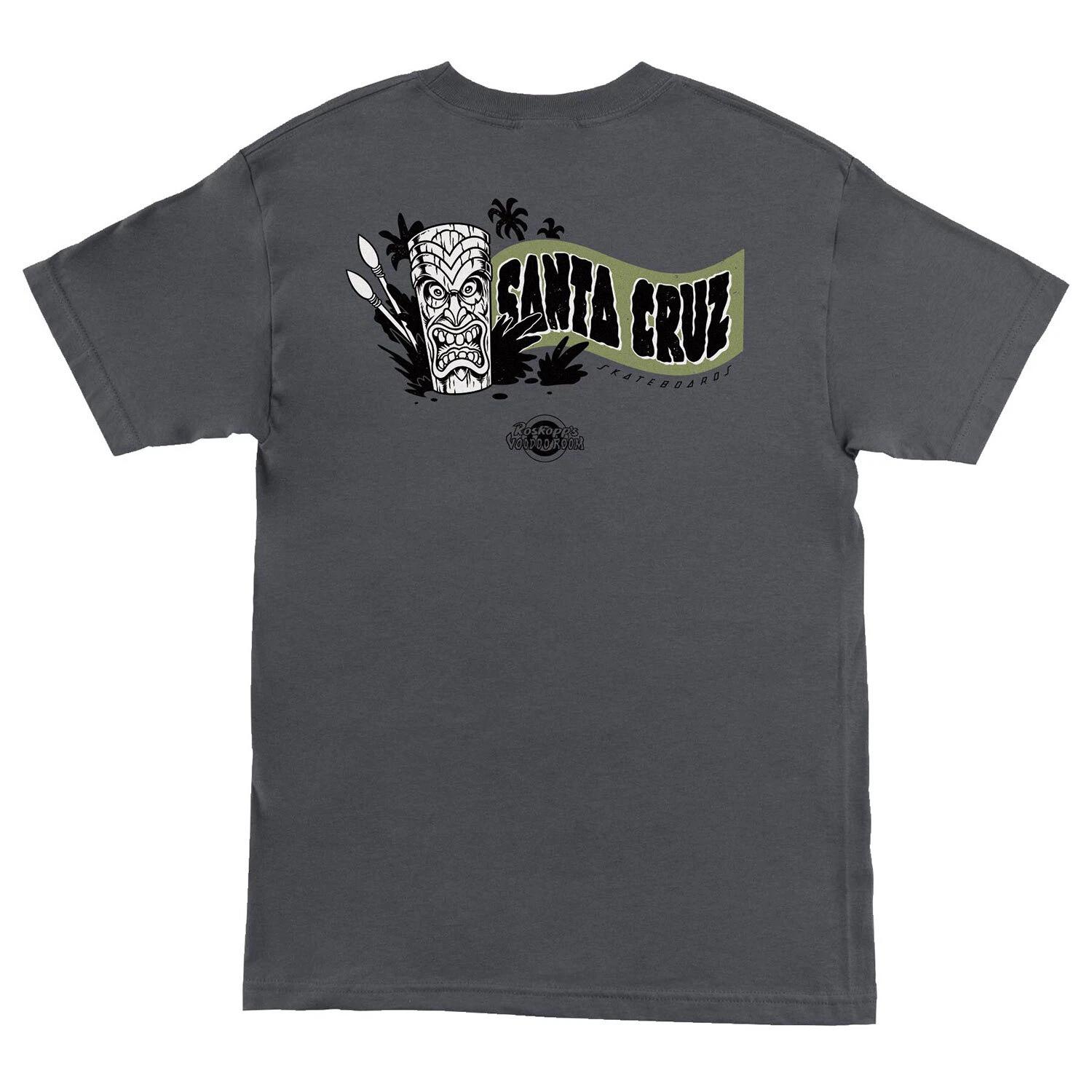 Santa Cruz Skateboards Shirt Roskopp Voodoo Room Charcoal S