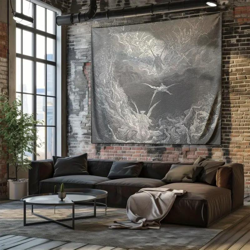 Gothic Tapestry Wall Hanging Dark Academia Decor Medieval Art Home Decor Vintage Tapestry Room Divider Backdrop Wall Art