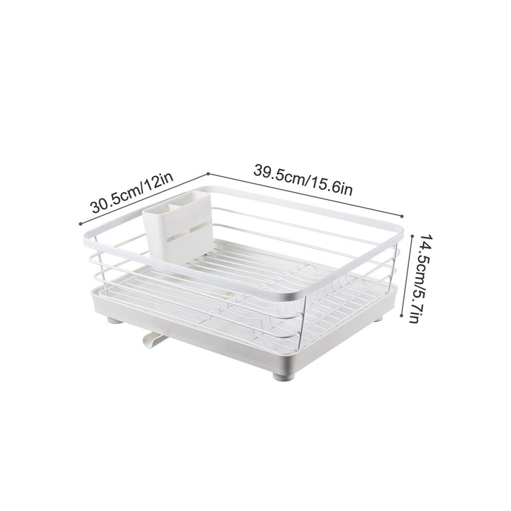 Dish Drying Rack Cutlery Draining and Storage Holder for Kitchen Counter Sink Large Size