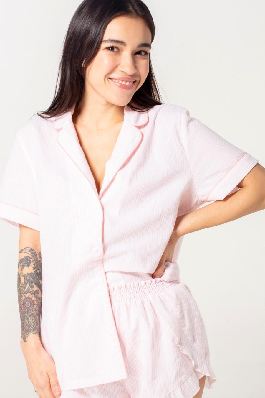 

Блуза brabrabra (85919) 48(XL) рожевий