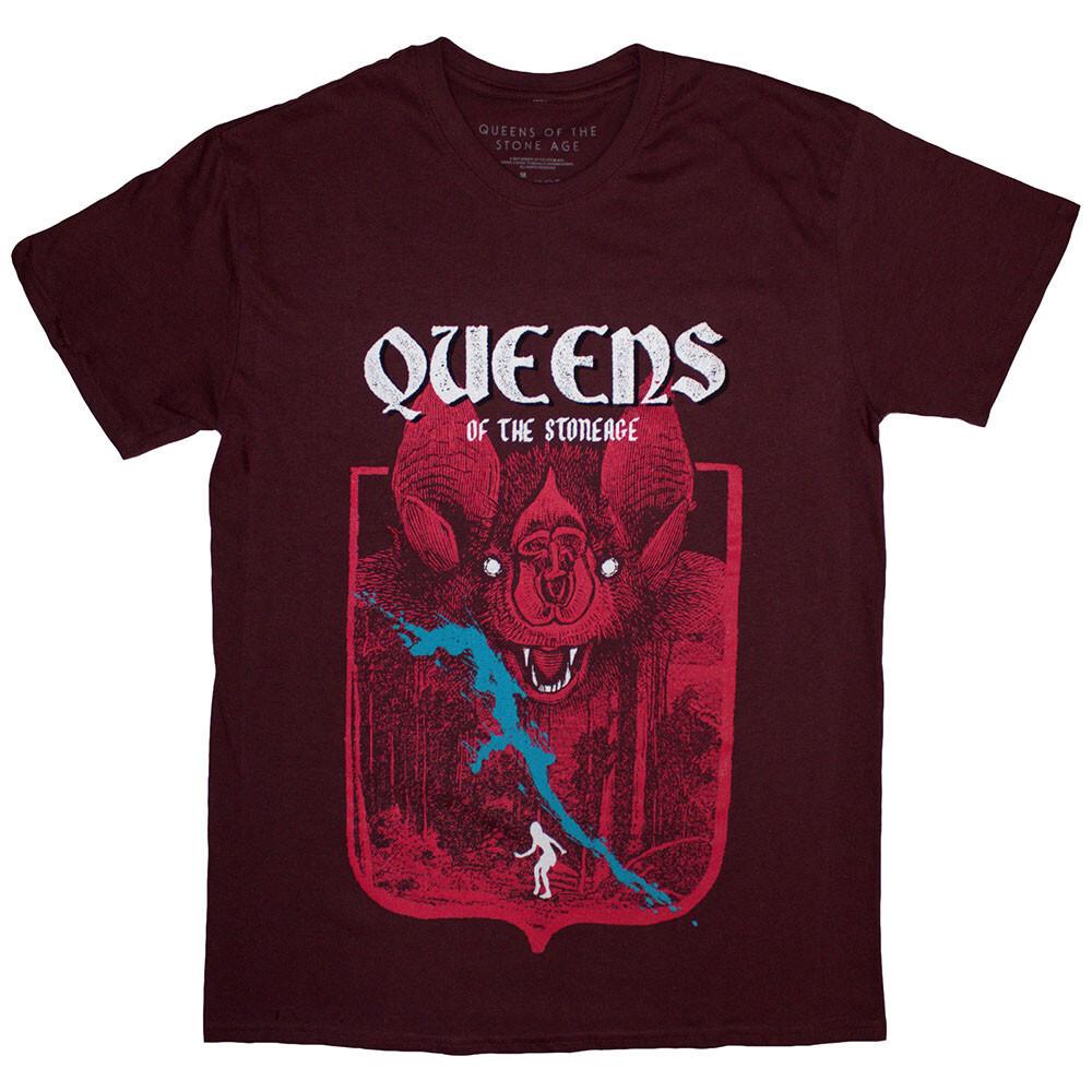 Queens Of The Stone Age - Bat - Maroon Red t-shirt S