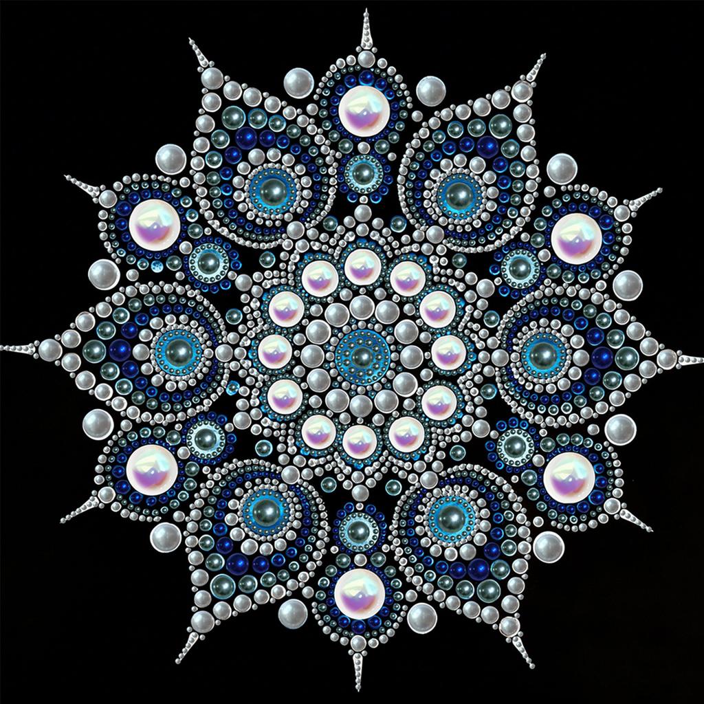 Gör-det-själv Mandala Pärlmålning Konstkit 25x25cm Pärlkonstmålning Utan Ram för Vuxna Nybörjare Hemväggdekor