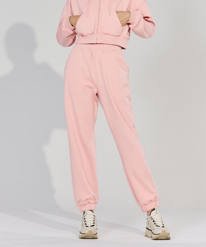 XEXYMIX Warm Cotton Basic Jogger Pants Pink Sand