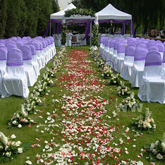 100Pcs Fake Flowers Romantic Colorful Fabric Artificial Rose Flower Petals for Wedding