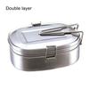 Conteneur épais de boîte à déjeuner de stockage d'étudiants de rectangle en acier de casse-croûte en acier inoxydable