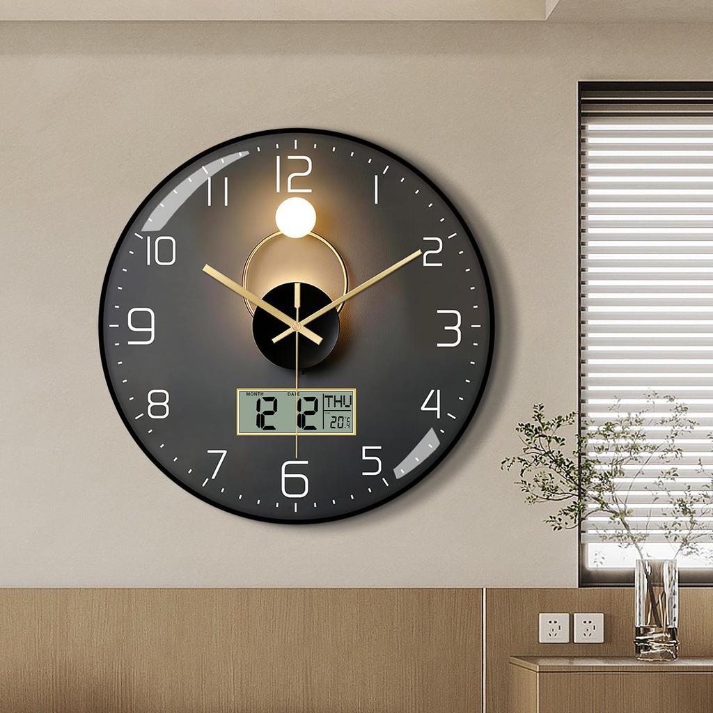 Bestselling Bluetooth Wall Clock with Automatic Time Sync, English LCD, and Perpetual Calendar - Wall-Mounted Electronic Clock