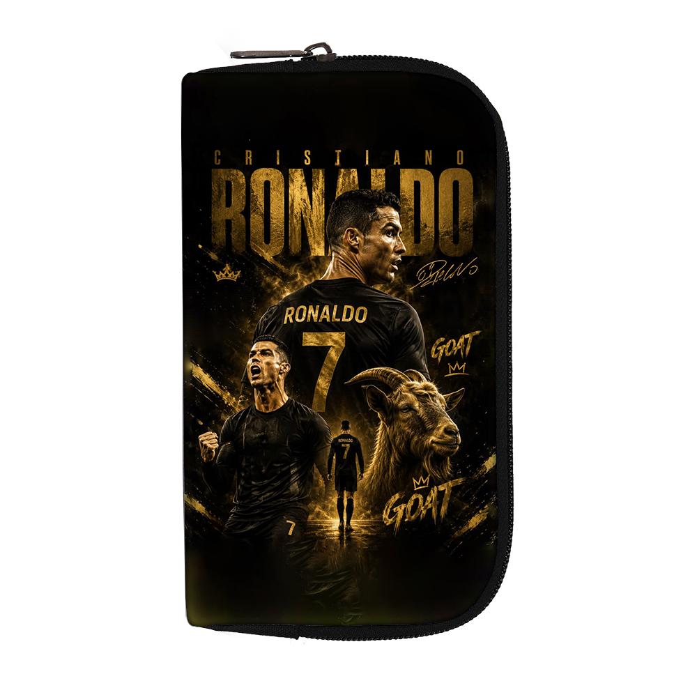 Borsa a mano da donna e uomo Borsa per cuffie Portafogli Ronaldo Portamonete Portamonete Portafogli per soldi Carta di credito Borsa per soldi Borsa portaoggetti Stella del Calcio