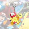 Kawaii  Acrylic Keychains Pikachu Rowlet Mewtwo Gengar Eevee Squirtle Lucario Gyarados Psyduck Keyrings Pendants Figure