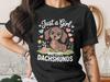 Dachshund T-Shirt, Just A Girl Who Loves Dachshunds, Cute Dog Tee, Dog Lover