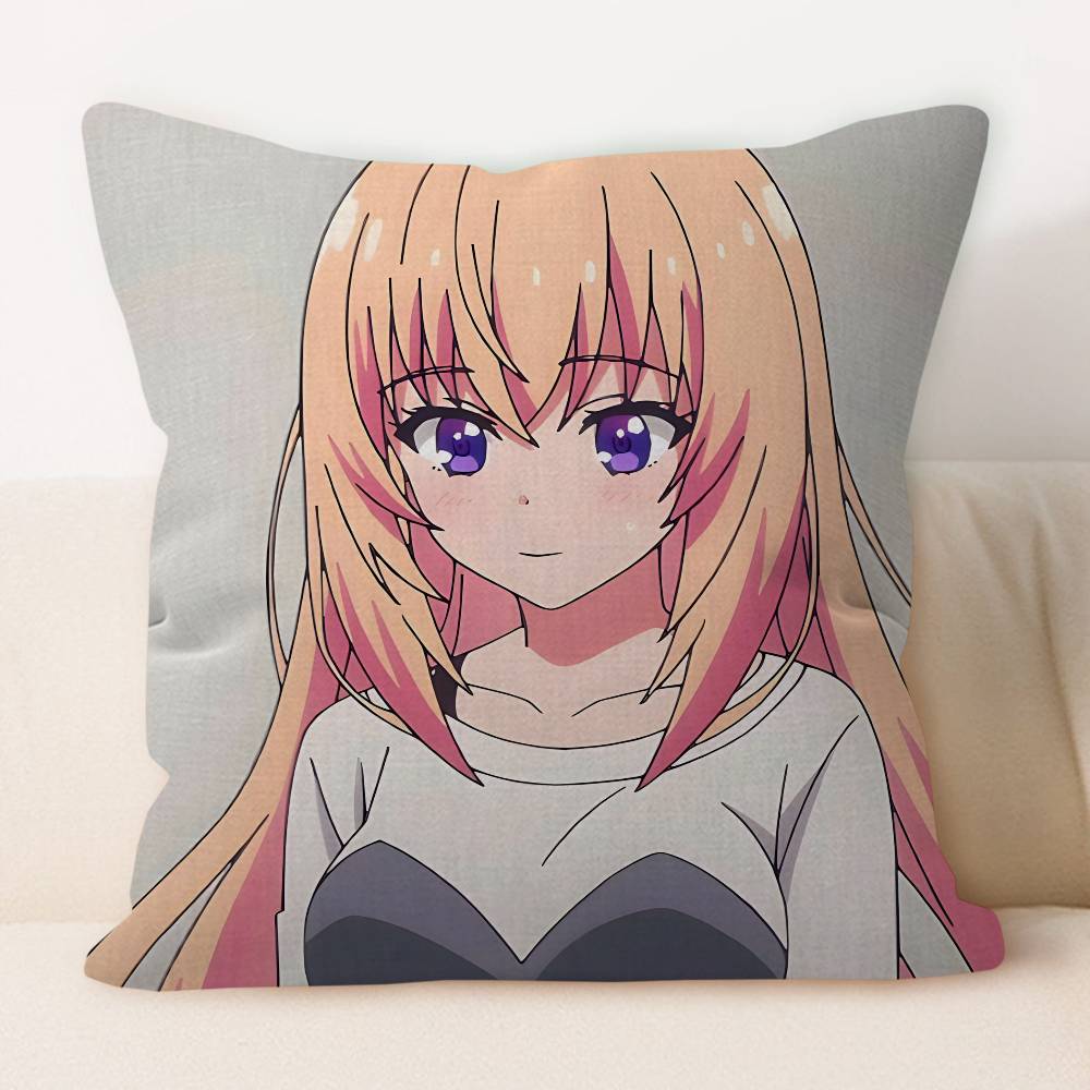 Honami Ichinose Cartoon Kissenbezüge Cartoon Sofa Dekorative Zuhause Doppelseitiger Druck Kurzer Plüsch Niedlicher Kissenbezug