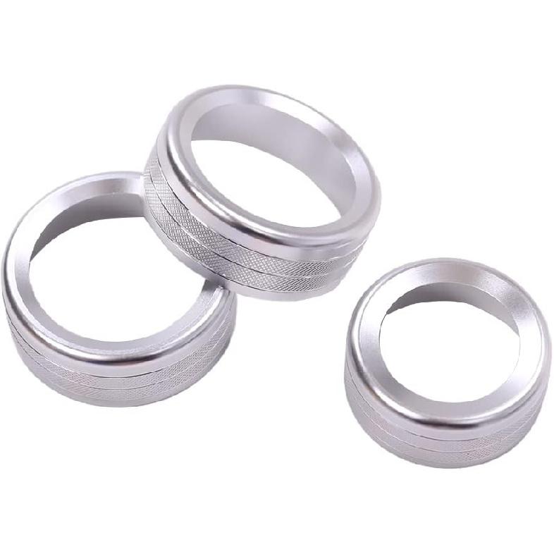 Car AC Knob Air Conditioner Audio Cover Trim fit for Alfa Romeo Giulia Stelvio 2017 2018 2019 Rotary Decoration Ring Sticker Decal Car Accessories