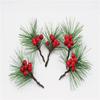 Artificial Pine Needle Greenery & Red Berry Bouquet for Holiday DIY & Gift Packaging