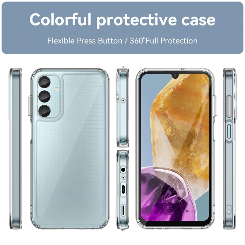 For Samsung M55 Case Cover Samsung Galaxy M55 M 55 5G Capas Shockproof Phone Bumper Transparent Colour Frame Clear Samsung M55