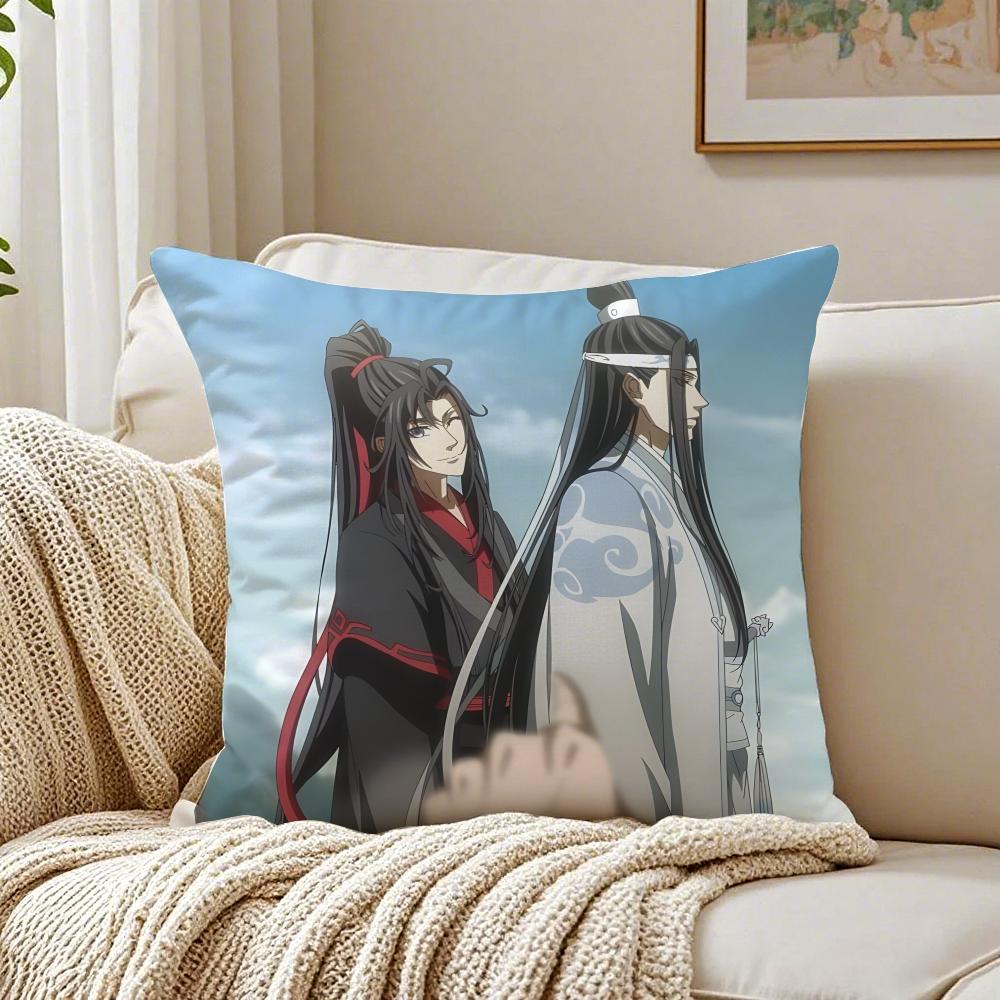 

New BL Anime MMo Dao Zu Shi Cushion Cover Linen Pillowcase Soft for Sofa Bed Home Room Decor 30x30cm