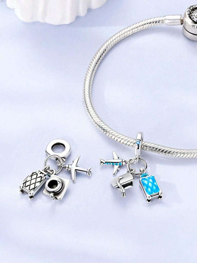 Charms Plata Copper Colors Balloon Cat Pumpkin Carriage Bead Charm Pendant For Original Bracelet For Women Diy Jewelry Love Gift