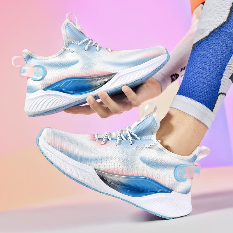 Fashion Men's Running Shoes Comfortable Sports Shoes Casual Shock-absorbing Athletic Train Sneakers Lightweight Comfortable Sneakers 45