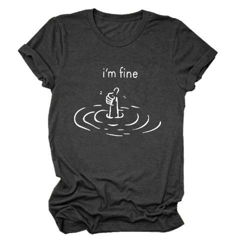  2024 summer hot-selling new fashionable versatile letter pattern printed T-shirts
