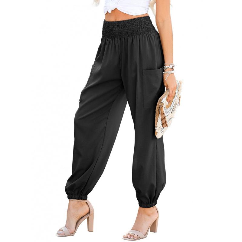 

2025 Women s High-Waist Slim Fit Joggers with Large Pockets - European & American Style Pants XL чёрный