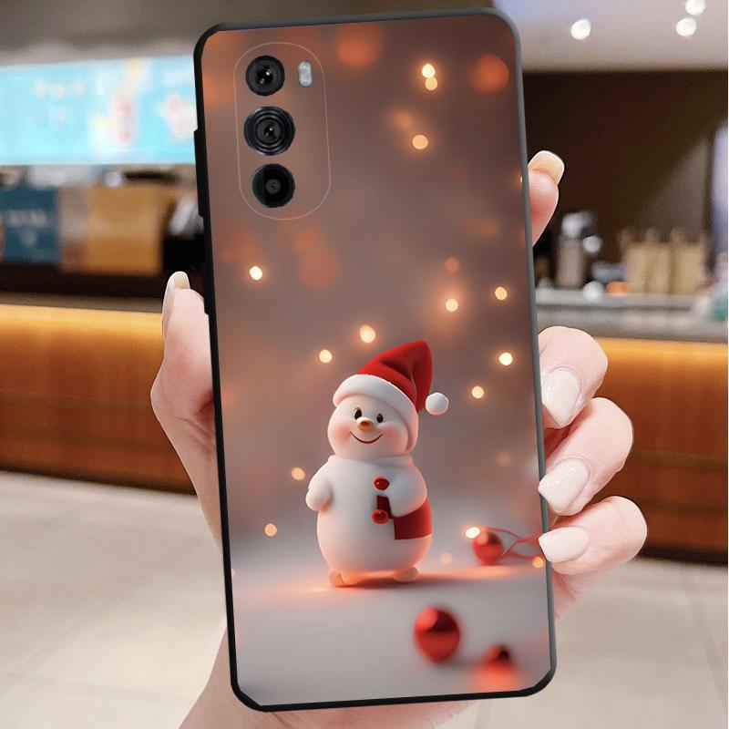 Phone Case For Motorola Edge 50 40 Pro 60 50 40 30 Ultra Neo Fusion Moto G Play G Stylus G Power G Snowman Christmas