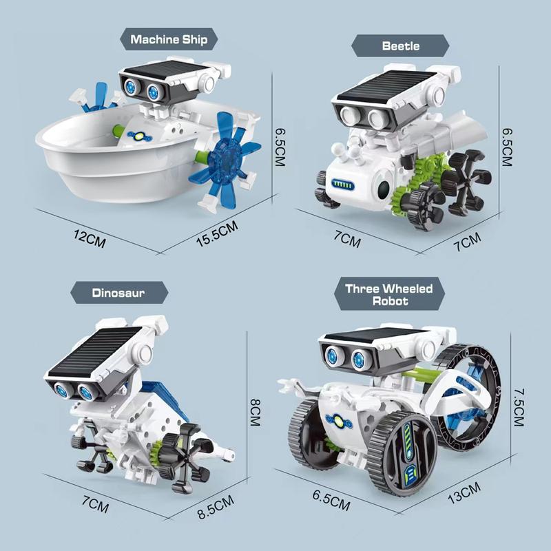 12 in 1 Science Experiment Solar Robot Toy DIY Building Powered Learning Tool Education Robots Technological Gadgets Kit for Kid