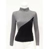 High Neck Slim Long Sleeve T shirT  432 121