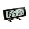 Alarm Clock, Radio-Controlled, Digital Time, Date, Day of the Week Display, LCD Backlight, Table Clock, 2 Alarm Sets, Snooze Function, Black,