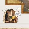Mouse Wall Hole Sticker Mouse Reading Book Wall 3D Sticker Decal Funny Adorable Wall Corner Sticker Kids Room Nursery
