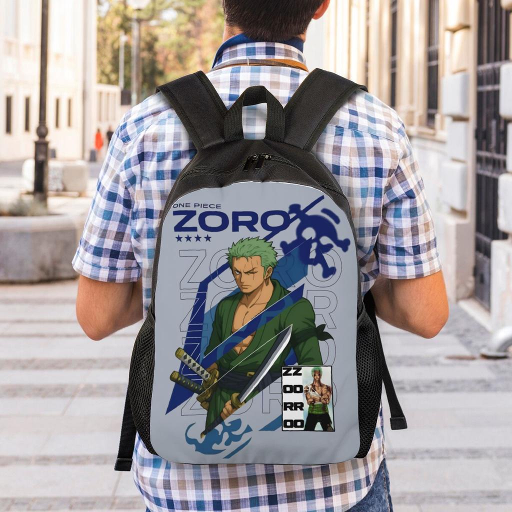 One Pieces Laptop Backpack Women Men Basic Bookbag for College School Student Roronoa Zoro Bags