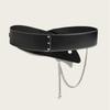 Black Vintage Inspired Waist Belt With Tassel Details For Party Outfits
