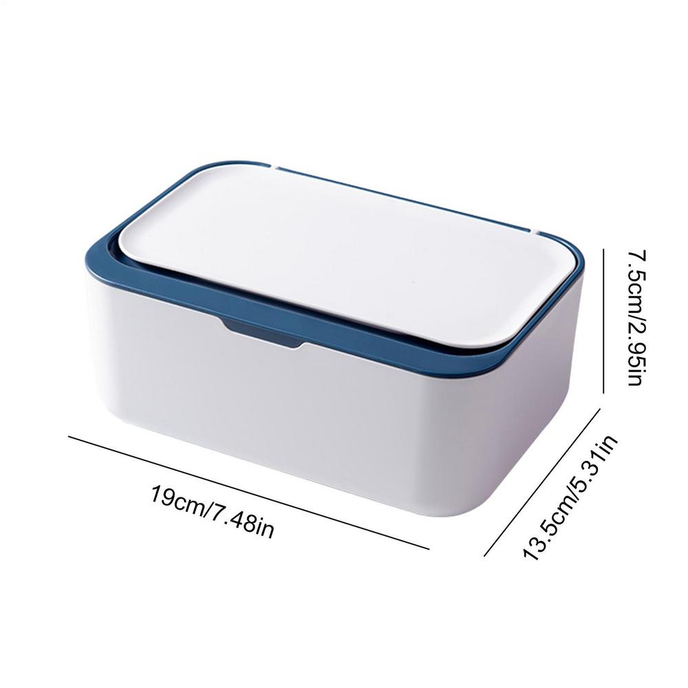 

Wipes Dispenser Dustproof Tissues Wipes Case with Lids Multifunctional Baby Wipe Holder Large Capacity Sealing Container Case синий