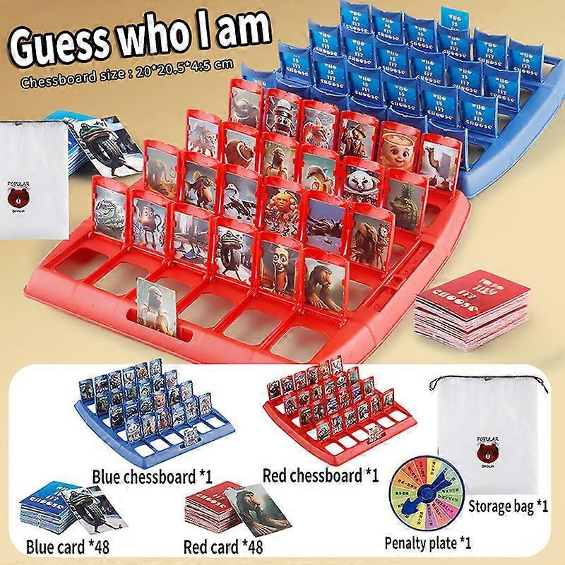 Guess Who I Am Italian Brainrot Game Toy Education Classic Figure Tungtungtung Sahur Tralarero Tralala AI Abstract Puzzle Board