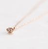 Diamond Necklace K10 Gold Small Gift sparkle of [Soy] (0.05ct / / / Through) Elegant, Delicate, (April Birthstone) (Sophisticated diamond) (Pink Gold)