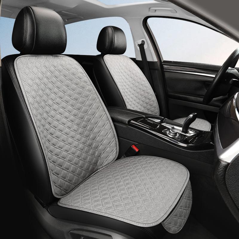 Car Seat Cushion, Dirt Resistant Linen Seat Cover, Small Three Pieces, Driver'S Seat, Single Seat, Small Waist