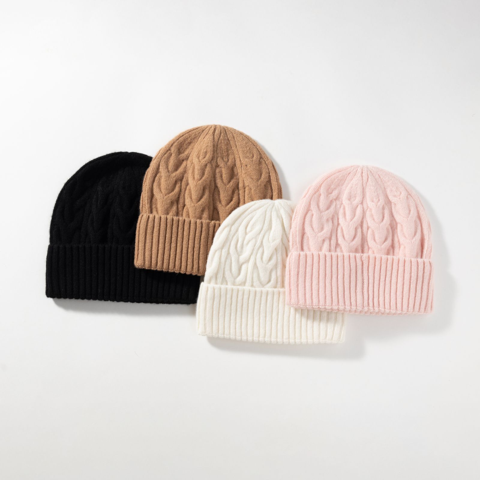 Зимняя однотонная шерстяная шапка из 100% чистой шерсти для девочек — фото 3