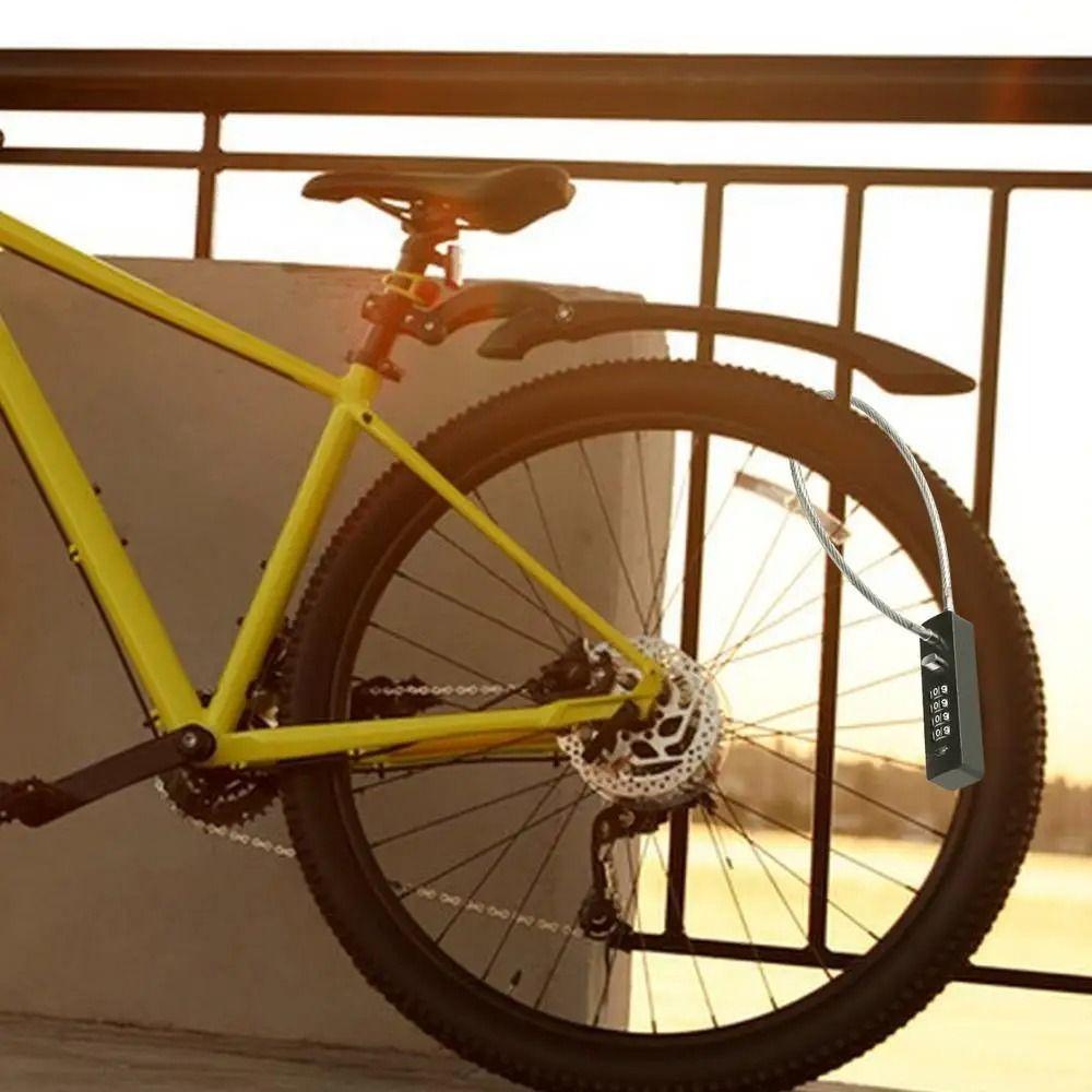 Resettable Code Long Rope Cable Lock Thickened Wire Password Lock Bicycle Locker