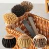 Long Handle Pot Brush Anti Slip Grip Sisal Bristles Brush Durable Dish Washing Brush Restaurant