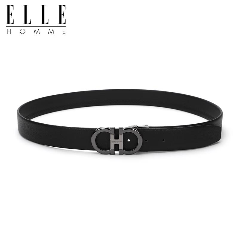 ELLE HOMME Men's Automatic Buckle Leather Belt