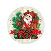 Christmas Wooden Welcome Sign: Round Hanging Door Plate and Wall Decoration for Festive Atmosphere