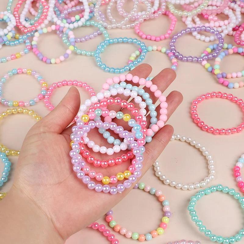 10-30Pcs Colorful Beads Bracelet Kids Girls Birthday Party Favors Goodie Pinata Filler Baby Shower Wedding Guest Treat Gifts